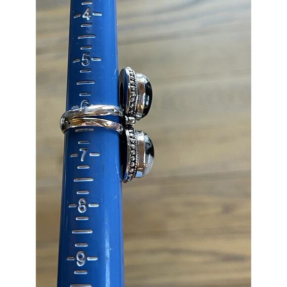 White Buffalo Sterling Silver Turquoise Statement Ring Size 6-SW Native Style - Picture 8 of 8